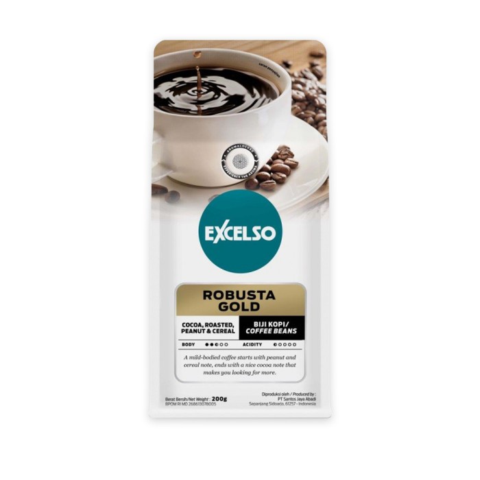 

(BISA COD) Kopi Excelso - Robusta Gold 200gram - biji