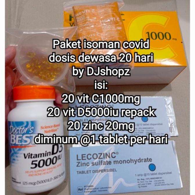 Doctor's Best Bundling Vitamin Covid D3 5000IU E C B Kompleks Zinc