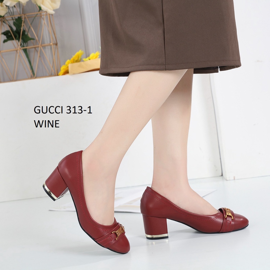 SEPATU KERJA HEELS PLATFORM SHOES 313-1