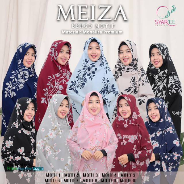 Jilbab Bergo Meiza Motif Monalisa Premium