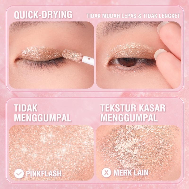 [BISA COD] Pinkflash #DoubleGlow 2 in 1 All Glow Liquid Eyeshadow