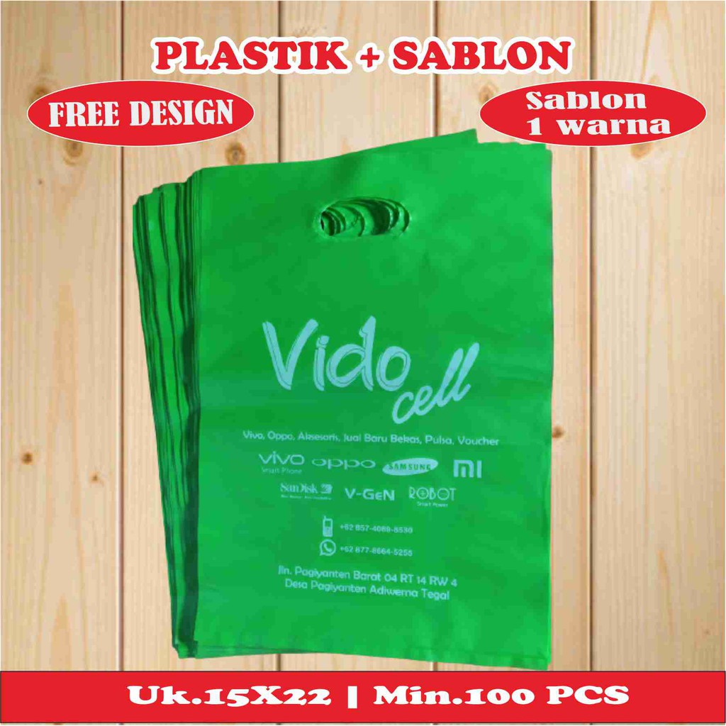 

Plastik Olshop Sablon Custom Murah Ukuran 15x22