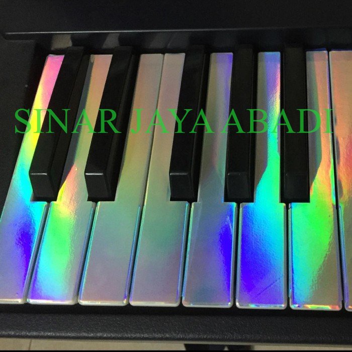 STIKER TUT KEYBOARD YAMAHA 3D HOLOGRAM 1 SET 5 OKTAV