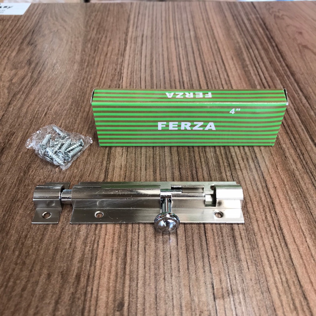 Grendel Slot Pintu Kamar Mandi 4" Inch stainless tebal Ferza