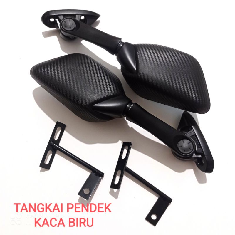 SPION NMAX R25 TANGKAI PANJANG & PENDEK KACA BIRU-2