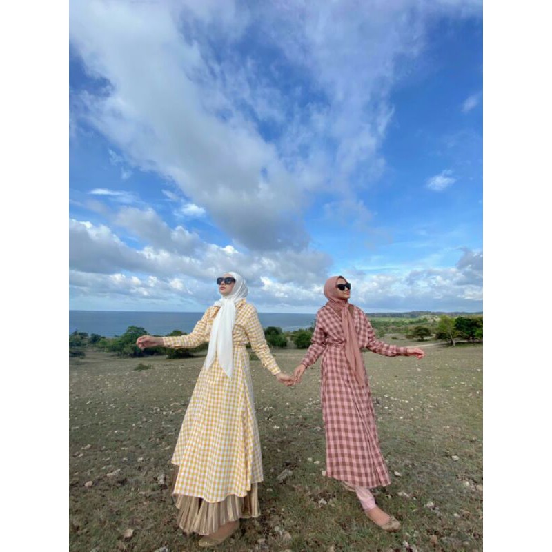 tunik gamis kotak