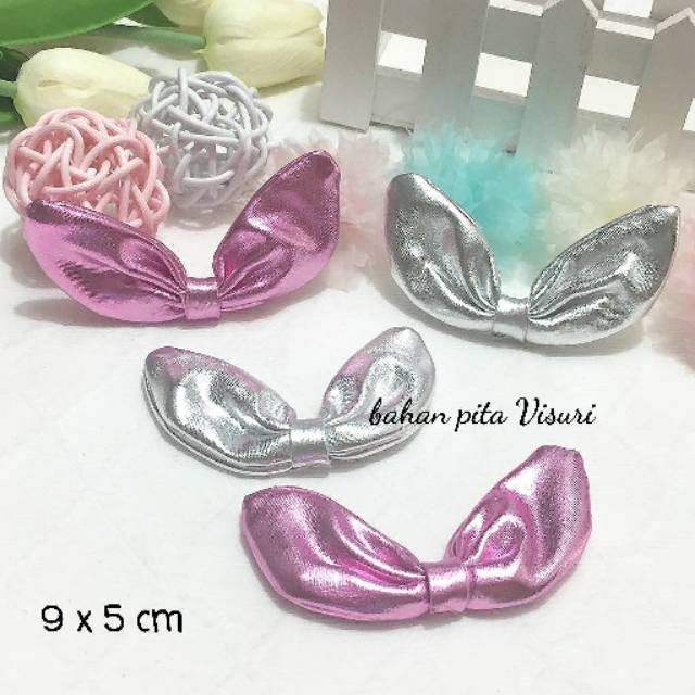 Aplikasi Bow Ikat Glossy 9 x 5 cm