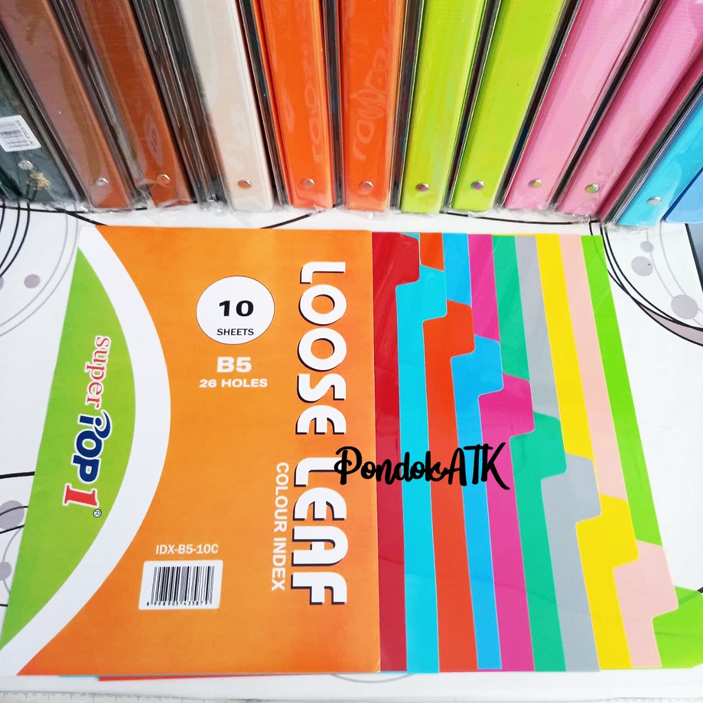 Jual Binder Divider Pembatas Binder B5 Indeks Binder Plastik Murah B5