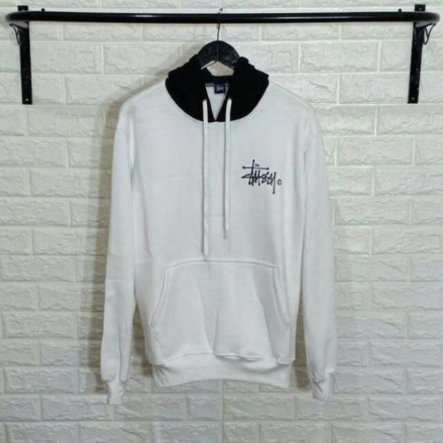 Sweater hoodie stussi premium white