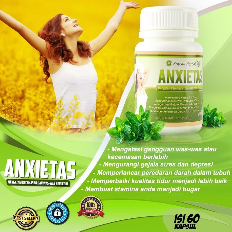 ANXIETAS Original Anxietas 100% Asli Obat Herbal Stres Ringan Terbaik