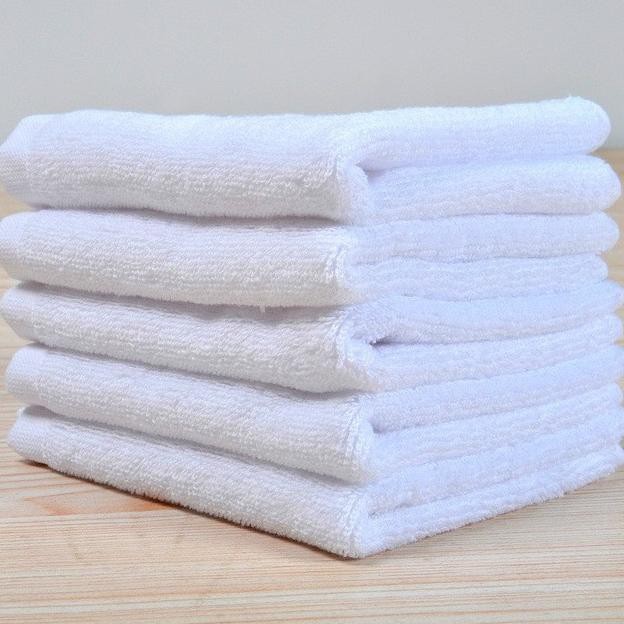 Keset Handuk Hotel 40 x 80 sport B1 muka kecil simple travel magic towel lap putih polos