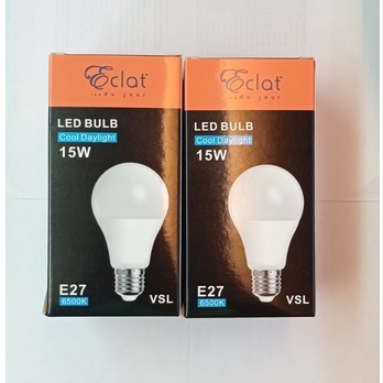 Lampu Bohlam Led bulb eclat 15 watt 15W Putih CDL / kuning warmwhite - Putih