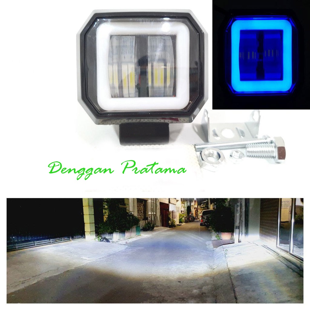 Lampu Tembak Sorot LED CWL 2 Mata Cree 20 Watt 12Volt Model Kotak