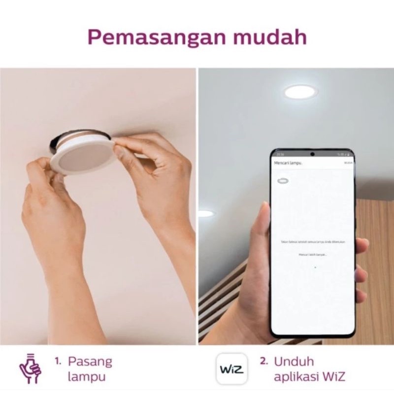 Philips Downlight Smart Wifi 17W - Tunable White (putih)