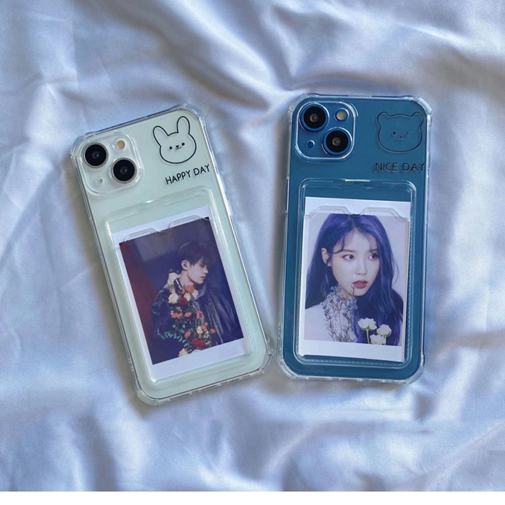 Soft Case Silikon TPU Transparan Shockproof Motif Beruang Untuk IPhone 13 12 Mini 11 10 Pro XS Max X XR 8 7 6 6S Plus SE 2020