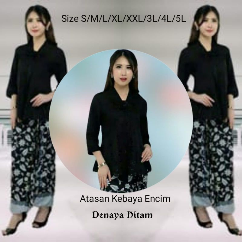 Atasan Kebaya Encim Kartini Ofneser Laser Wisuda Pesta Senada Abaya Modern