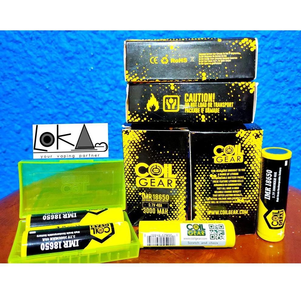 [KODE D] LVP107 Coil Gear 18650 Panther Herculess 3000mAh 40A & IMREN 2500mAh 40A - ORI Battery Bate