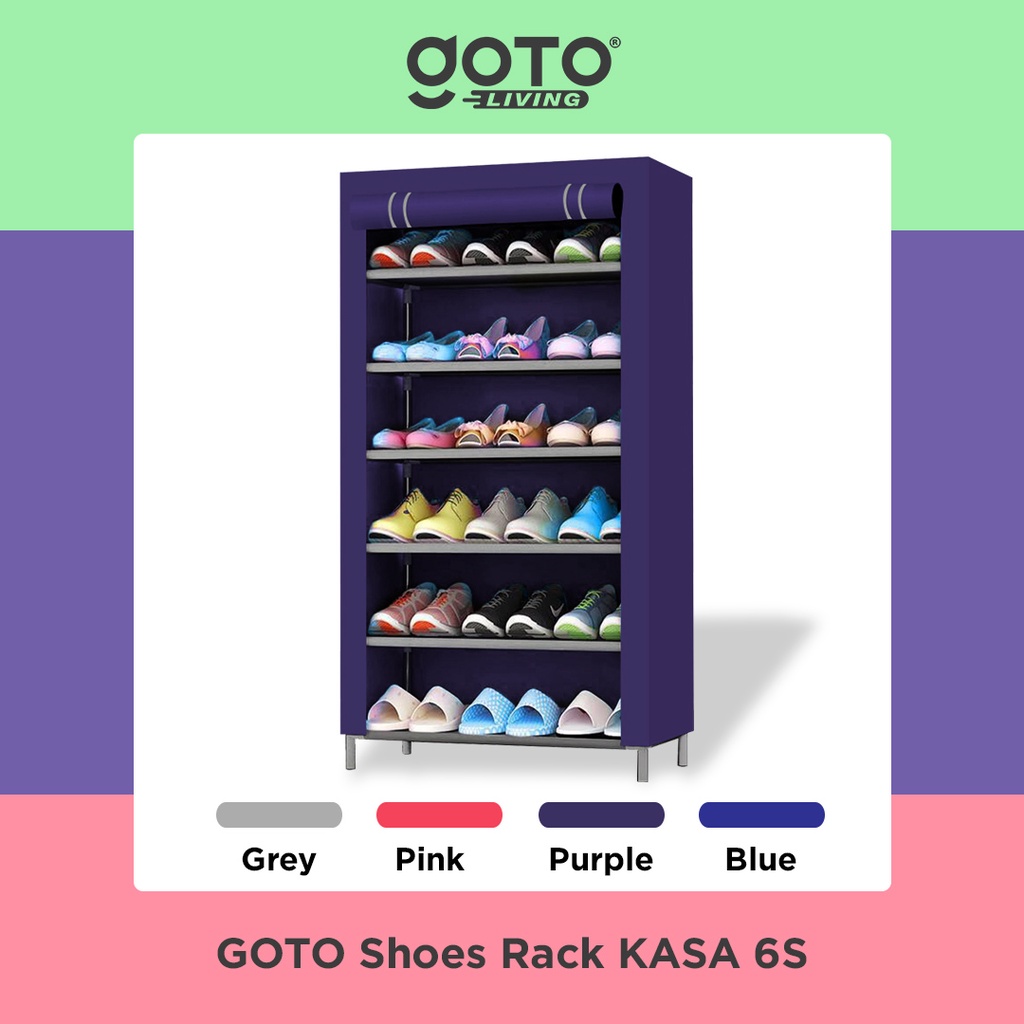 Goto Kasa Rak Sepatu Kain Lemari Serbaguna Portable Susun Shoes Rack