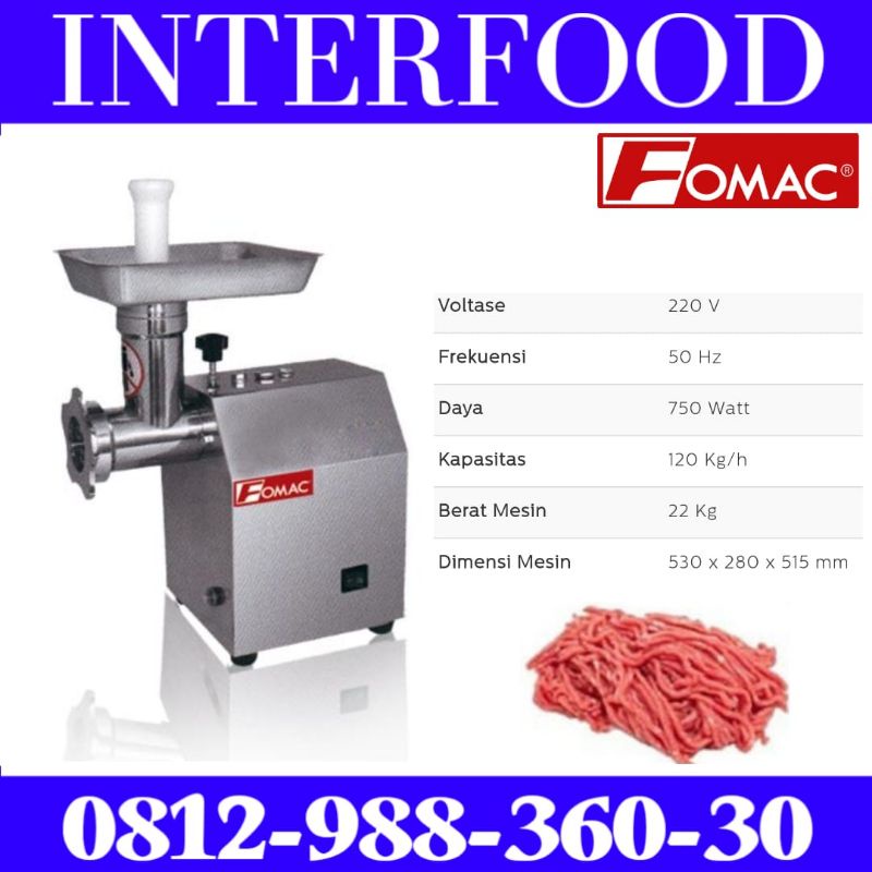 Meat Grinder Mesin Giling Daging/Penggiling Daging MGD-12A FOMAC