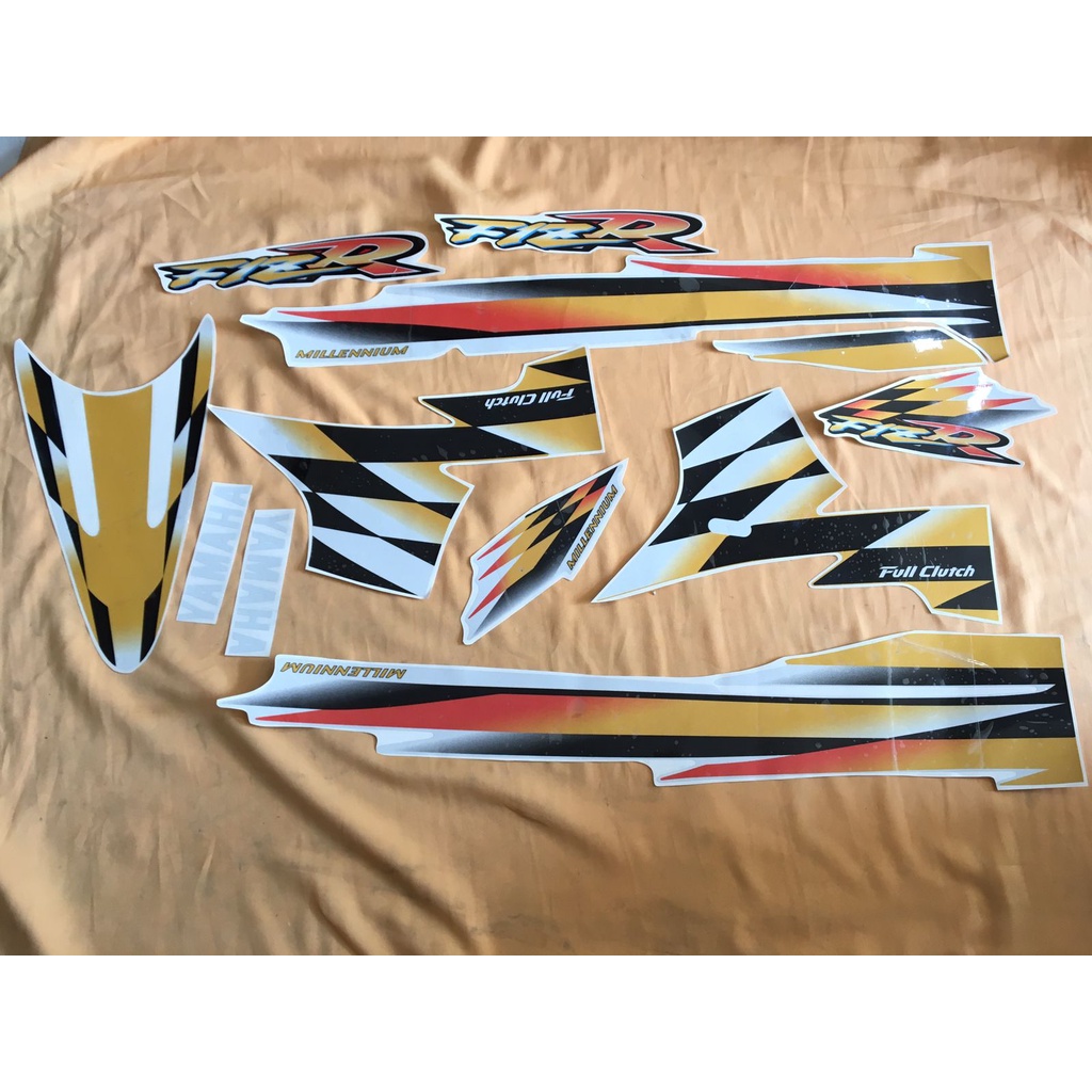 striping sticker f1zr f1z r millenium kuning bahan metalic premium