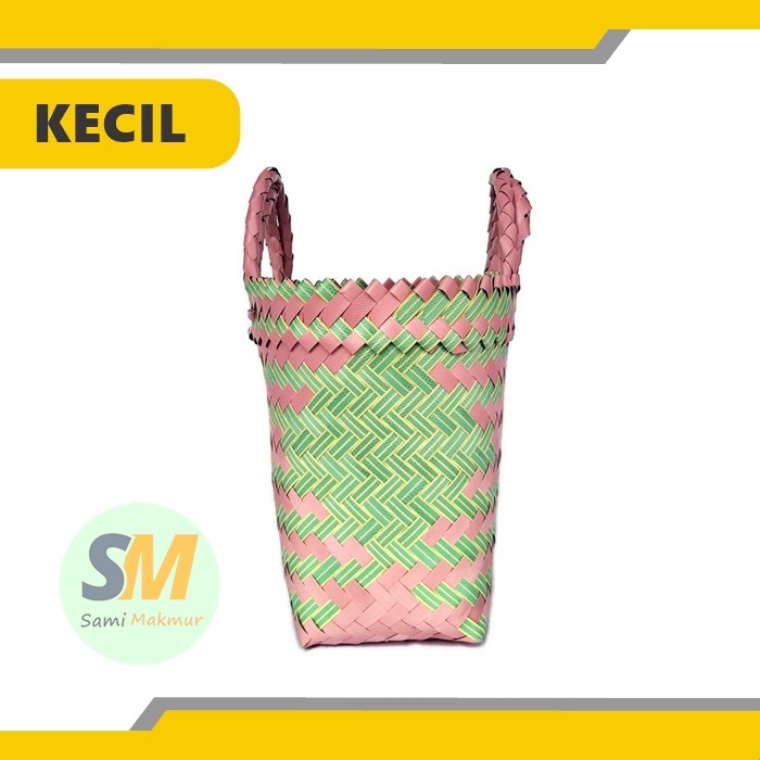 Tas Anyaman Plastik LURIK KECIL (S) Tas Anyam Untuk Hampers Souvenir Belanja Pasar Parcel Bingkisan Lebaran Muat Kotak Nasi Toples Roti