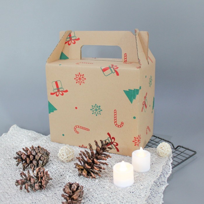 

10 Pcs Box Die Cut Packaging 8 Botol 250 ml Dus Jinjing Hampers Natal Kardus Souvenir Ukuran 21x12x18 cm