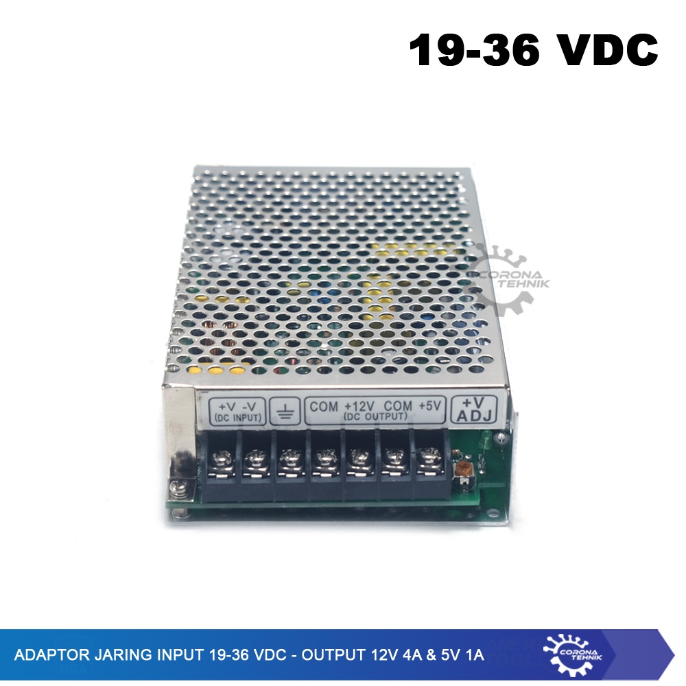 SD-50B-12 - Adaptor Jaring Input 19-36 VDC - Output 12V 4A &amp; 5V 1A