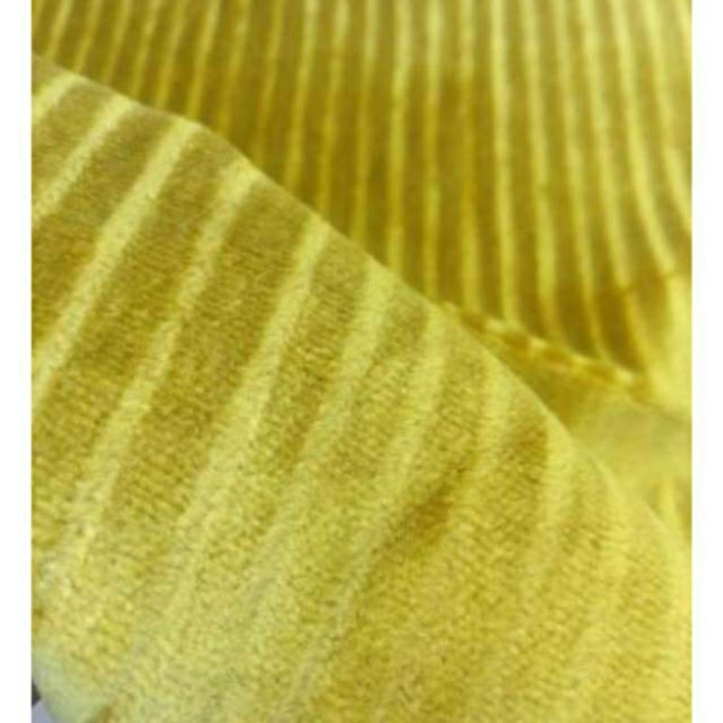 Kain Suede  | Salur kuning | 80% OFF Clearance Stock! Kain Sofa Bludru kuning Kain gorden gold Tebal