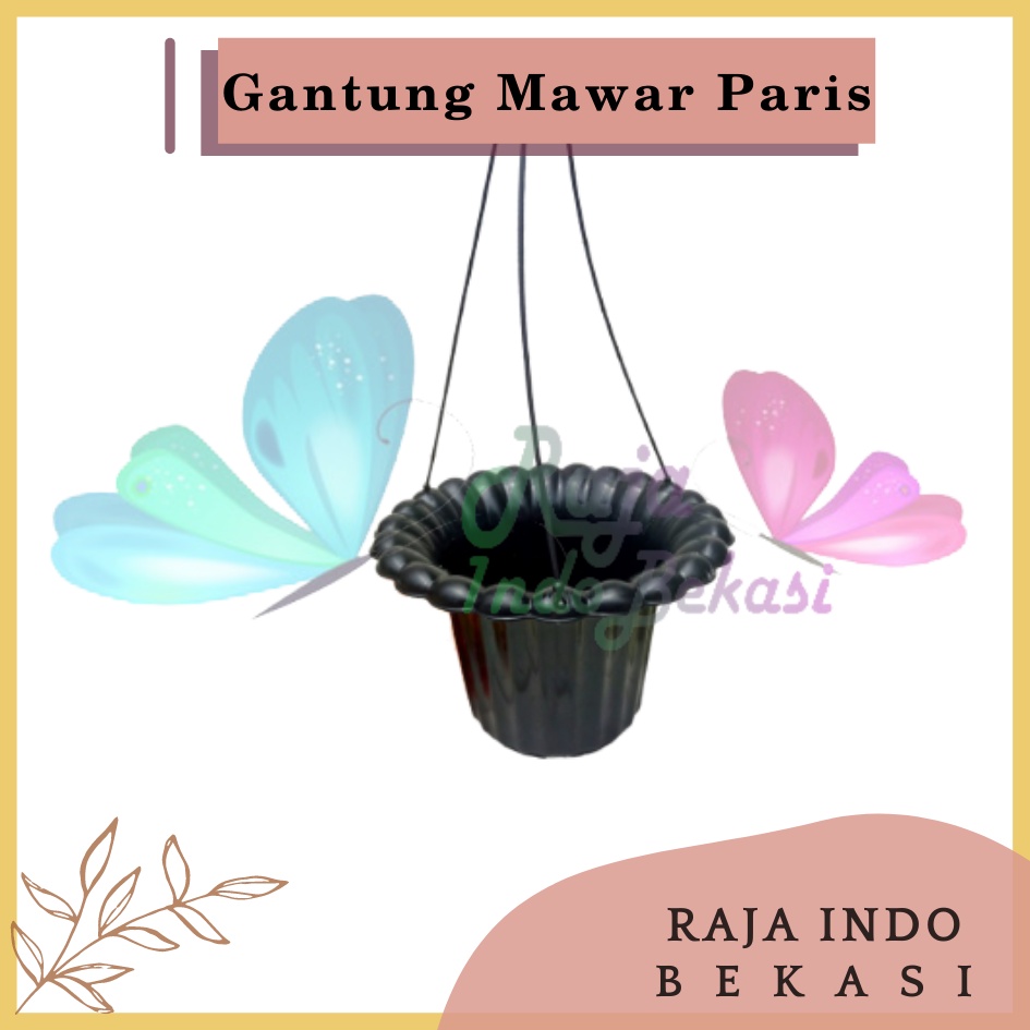 Pot Gantung Mawar Paris 20 Cm Hitam By Garden Of Love Pot Gantung Dinding Plastik Murah Unik