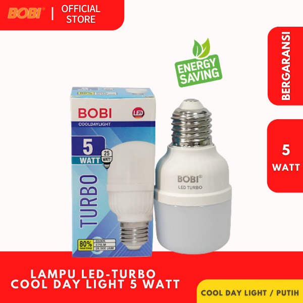 Lampu Led Turbo / Lampu Bohlam BOBI / Watt Bervariasi - Lampu Hemat Energi