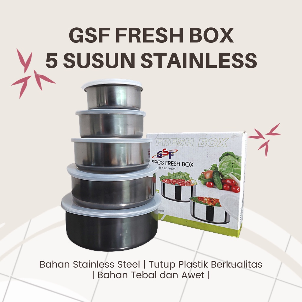 Fresh Box 5 Susun Stainless Steel GSF