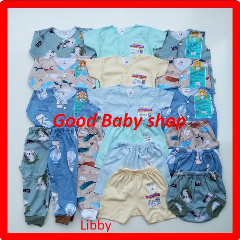 PAKET HEMAT BAJU BAYI LIBBY SNI BAJU BAYI BARU LAHIR NEWBORN MOTIF DAN POLOS UNTUK BABY BOY & GIRL