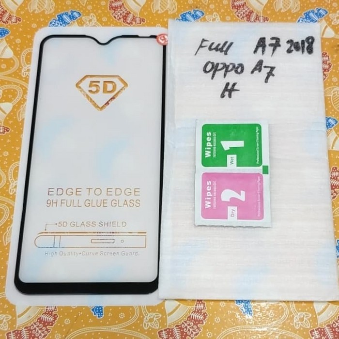 Tempered glass full OPPO A7 2018 kaca gorila glass full mantap murah