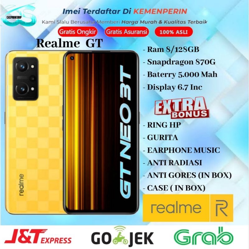 Realme GT Neo 3T 5G Ram 8GB Rom 256GB 8/256GB Garansi Resmi Realme 1 Tahun