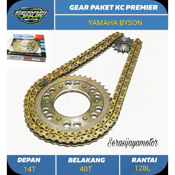 KCP GEAR PAKET BYSON (428H-40T-14T-128L) / KC PREMIER GIR SET BYSON (428H-40T-14T-128L)