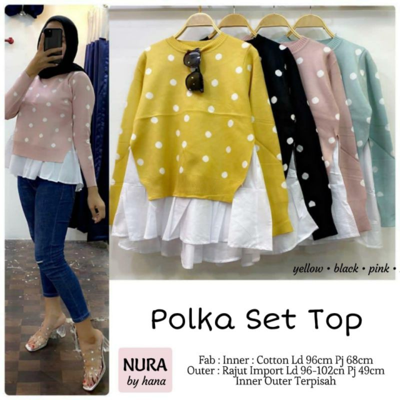 POLKA SET TOP BY NURA BY HANA