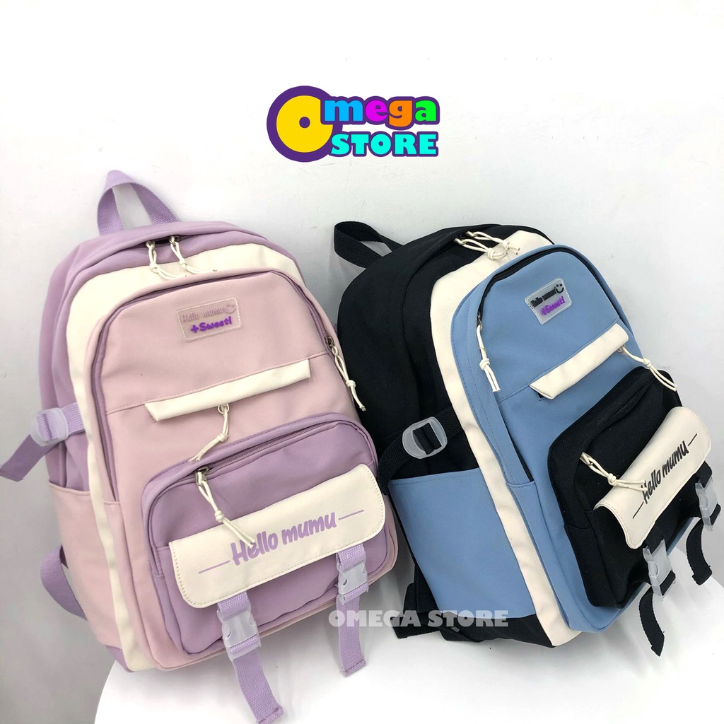 Tas Sekolah Anak Perempuan  Anti air Tas Anak Sekolah SD SMP SMA Tas Ransel Remaja Kekinian Terbaru Backpack Wanita 218