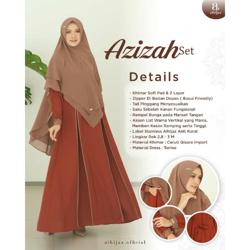 aziza set by alhijaz / gamis ori / gamis set hijab / gamismodern12