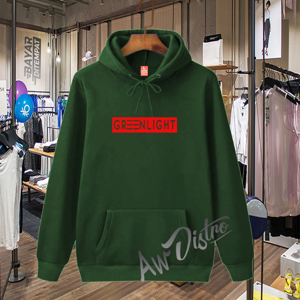 COD Hoodie Distro Greenlight Blok Ret Premium Quality Sweater Tulisan Jaket Kata-Kata Hoodie Sablon