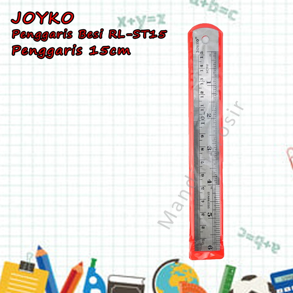 Penggaris besi * Penggaris 15cm * RL-ST15