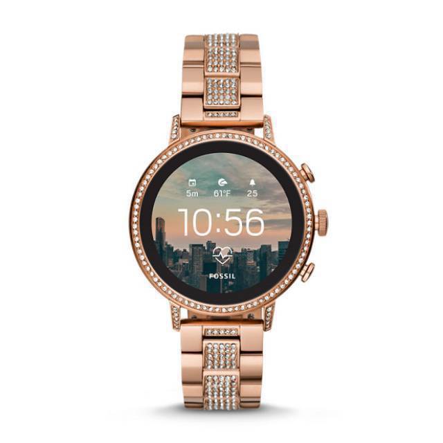 fossil q explorist rose gold