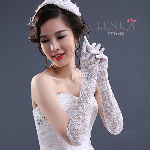 [PRODUK TERLARIS] WEDDING GLOVES SEMI TRANSPARAN PENGANTIN PESTA SARUNG TANGAN STP012