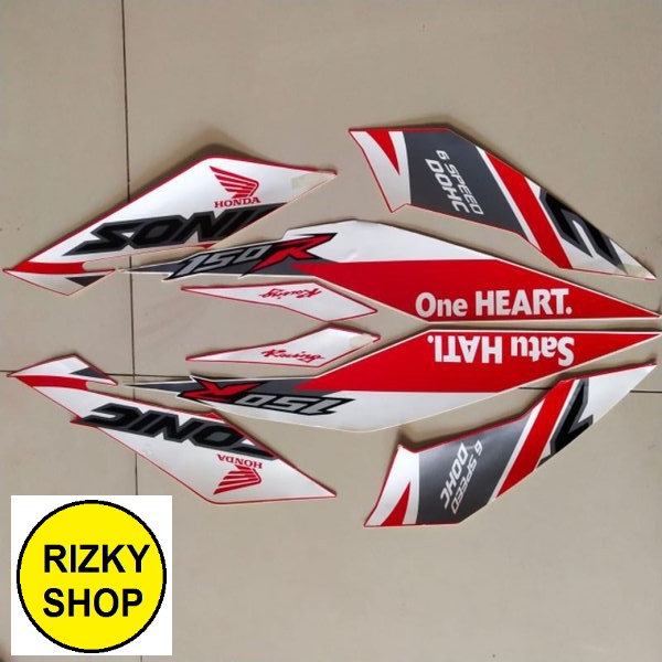 Striping Honda Sonic 150 2018 Merah putih