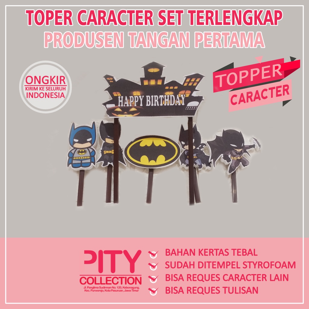 TOPER KERTAS KARAKTER REQUEST STYROFOAM / HIASAN KUE /TOPER KUE / KUE ULANG TAHUN TERMURAH