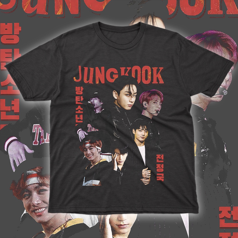 KAOS KPOP BTS JUNGKOOK I BTS JUNGKOOK T-SHIRT I KPOP T-SHIRT OVERSIZE - BIGSIZE - UPSIZE