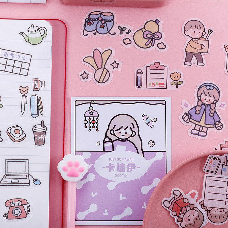

Sticker Scrapbook Bujo Kawaii Girl