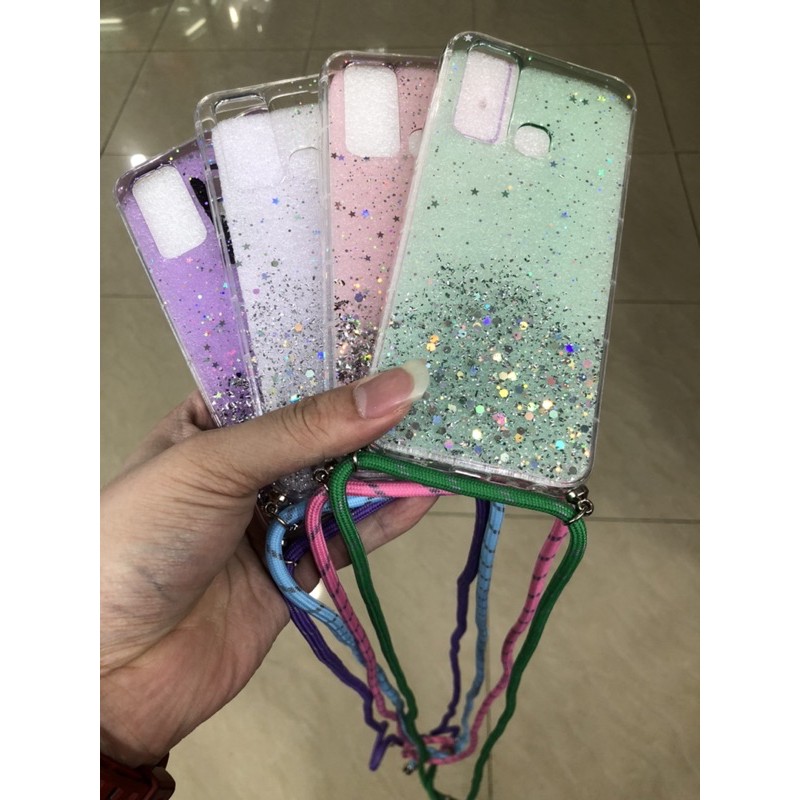 VIVO V5+/Y53/Z1 PRO/Y12/Y15/Y17/Y50/Y30/Y20/Y20S/Y12i CASE TALI GANTUNGAN NAGITA LANYARD GLITER CASE