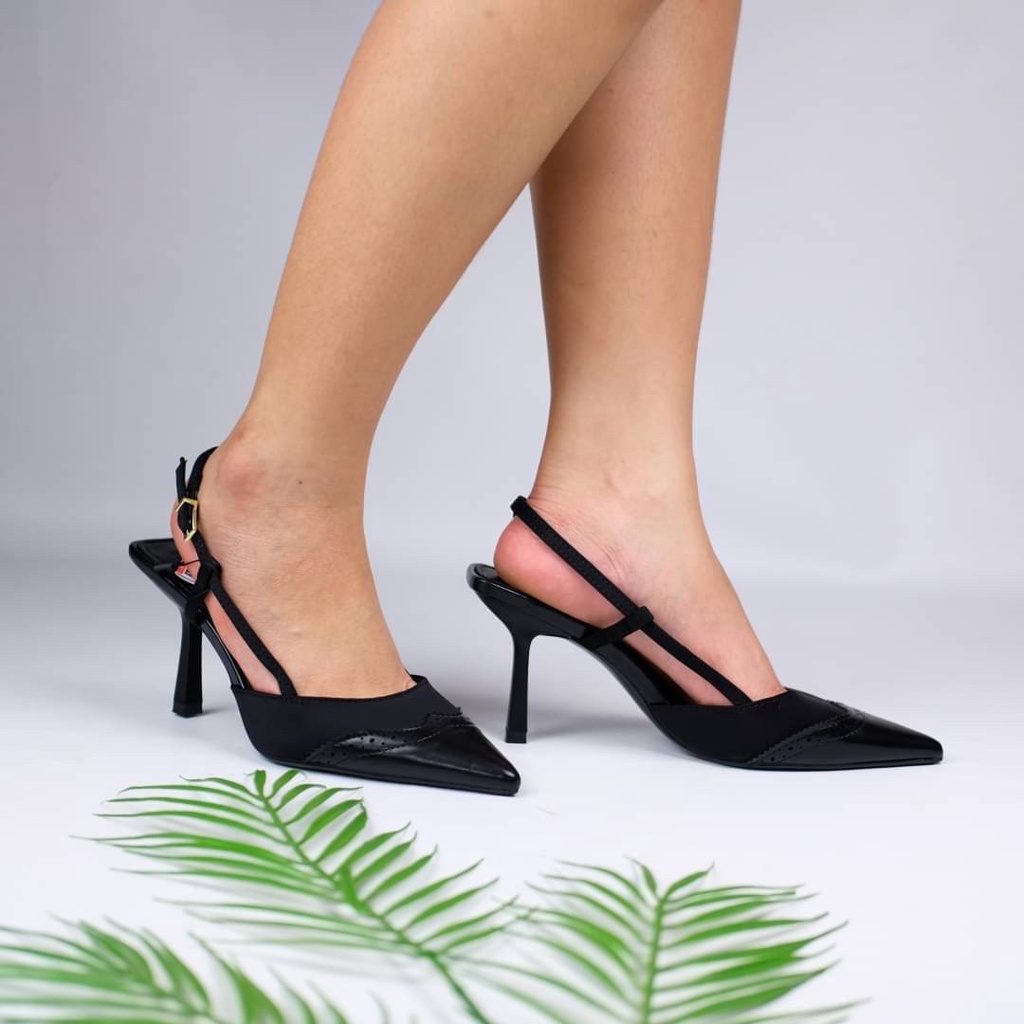 [7.7 Boombastis Sale⚡] - SEPATU WANITA SLINGBACK HIGH HEELS ZS444 SHOES PREMIUM IMPORT