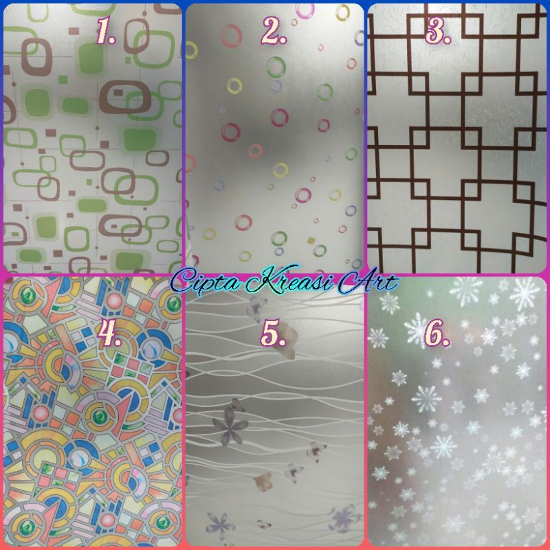 STICKER KACA /SETIKER KACA FILM/KACA FILM MOTIF/KACA FILM RUMAH/STICKER KACA JENDELA