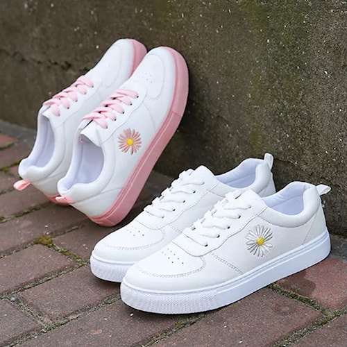 Sepatu Sneaker Sneakers Ket KetsTali Gaya Bunga Kasual Sepatu Sneaker Sneakers Ket KetsTali Gaya Bunga Kasual